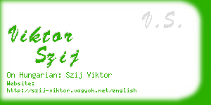 viktor szij business card